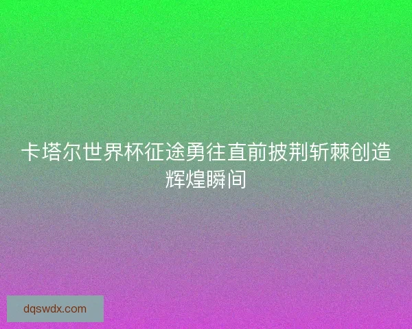 卡塔尔世界杯征途勇往直前披荆斩棘创造辉煌瞬间